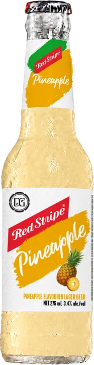 Red Stripe Pineapple bottle